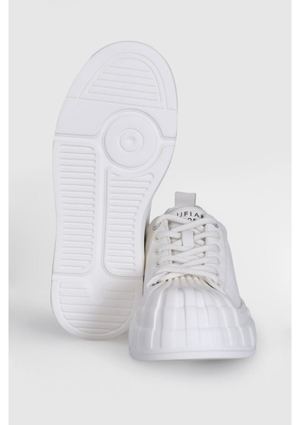 121230004 Jesıca Beyaz Kadın Hakiki Deri Spor Ayakkabı