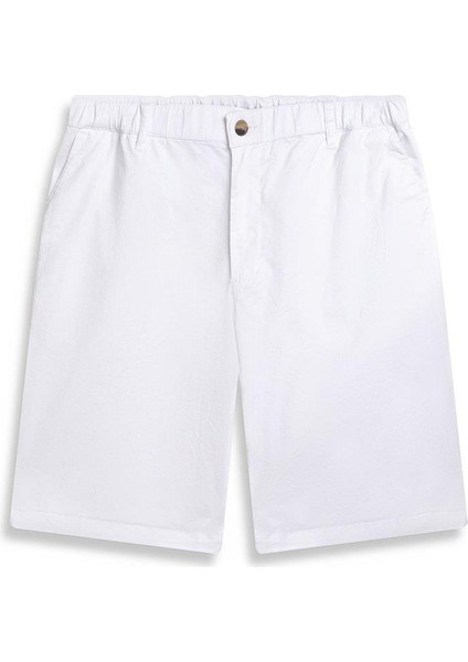 Erkek Basıc Midi Regular Gabardin Beyaz Şort modelleri