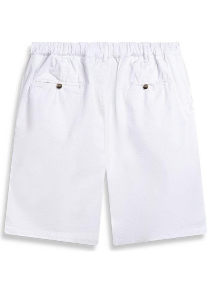 Erkek Basıc Midi Regular Gabardin Beyaz Şort fırsatları