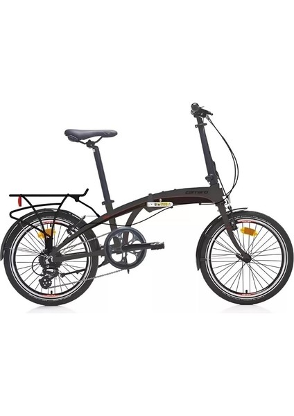 Flexi 108 V - 20 Jant 8 Vites Katlanır Bisiklet - Mat Antrasit / Siyah Kırmızı