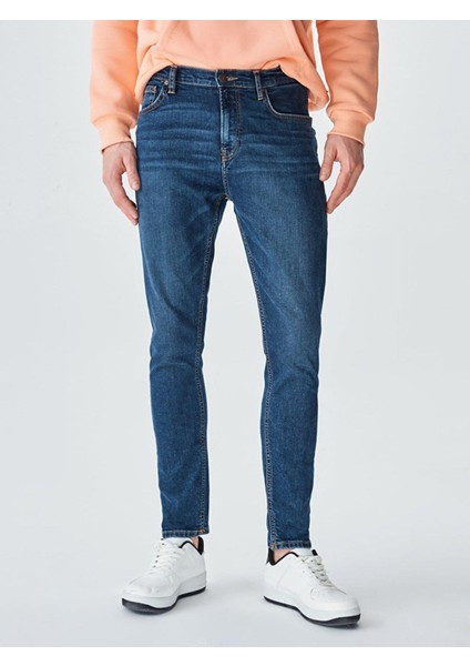 Erkek Smarty Y Dar Paça Orta Bel Jean Pantolon fırsatları