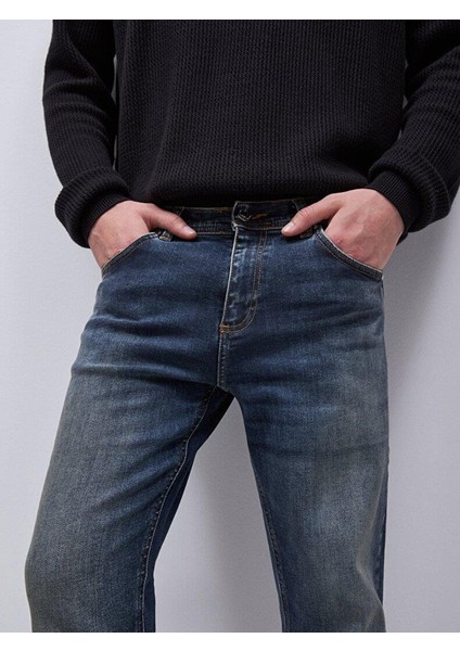 Erkek Jumy Dar Paça Orta Bel Jean Pantolon