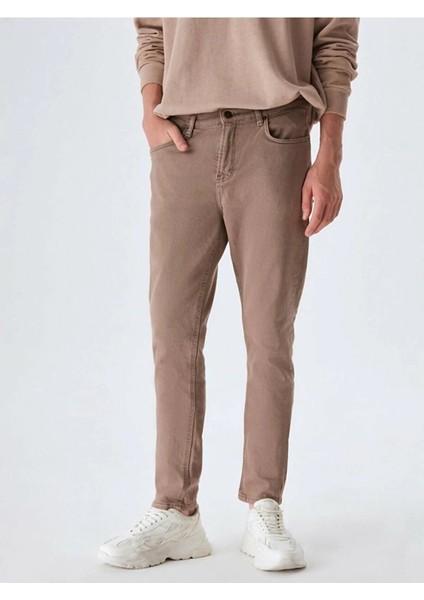 Erkek Smarty Y Dar Paça Orta Bel Jean Pantolon
