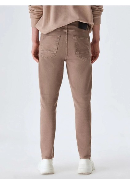 Erkek Smarty Y Dar Paça Orta Bel Jean Pantolon