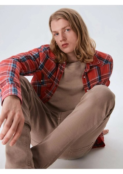 Erkek Smarty Y Dar Paça Orta Bel Jean Pantolon