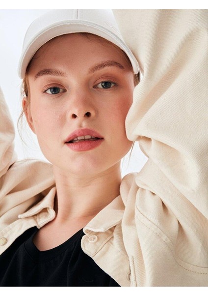 Kadın V Yaka Basıc Kısa Kol Regular Siyah T-shırt