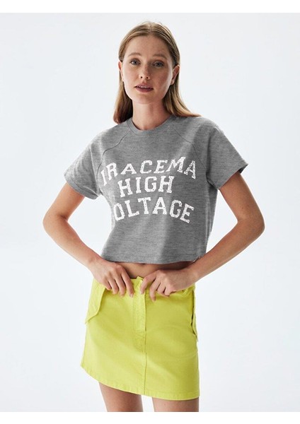 CENOKO Logolu Kadın Kısa Kol T-shırt 1224800226089