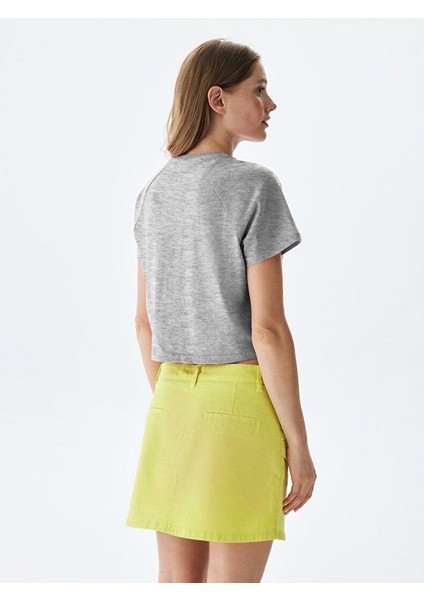 CENOKO Logolu Kadın Kısa Kol T-shırt 1224800226089