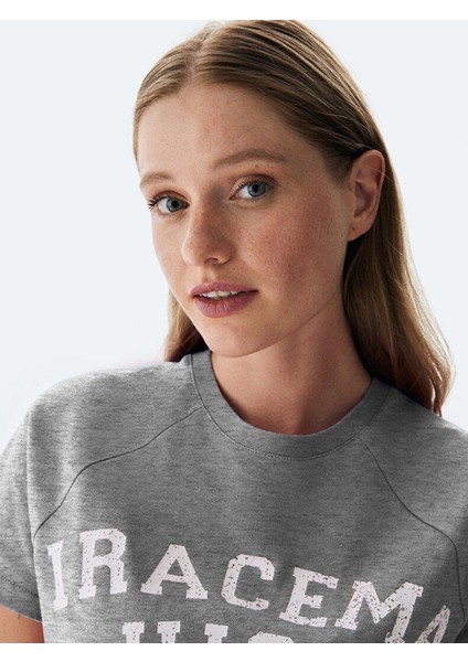 CENOKO Logolu Kadın Kısa Kol T-shırt 1224800226089