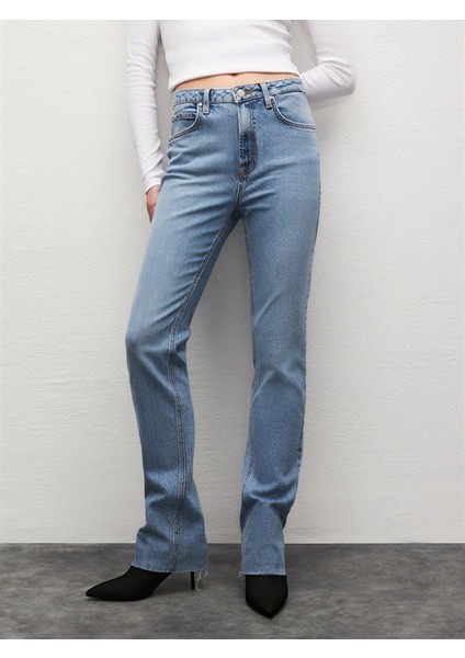 Kadın Betıana X Düz Paça Yüksek Bel Jean Pantolon