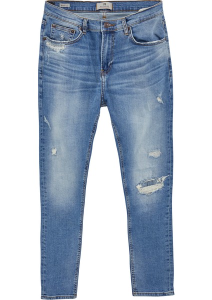 Erkek Smarty Y Dar Paça Orta Bel Jean Pantolon