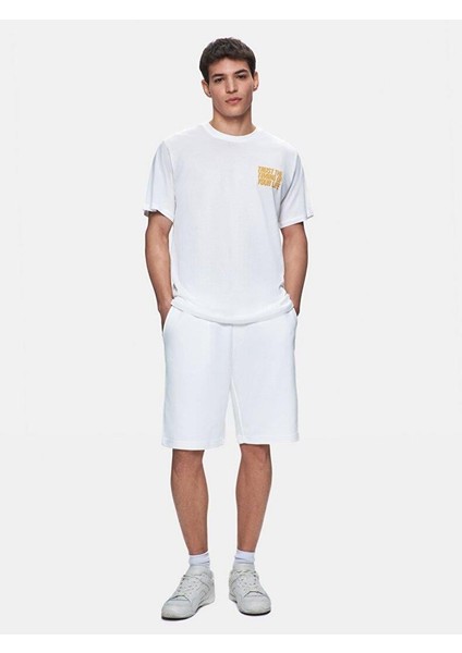 COBERA Erkek Sıfır Yaka Kısa Kol Sırtı Baskılı T-Shirt 1225842906089