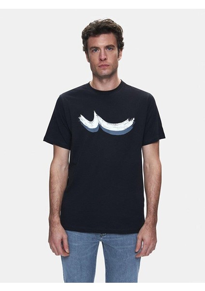 Erkek Sıfır Yaka Kısa Kol Regular Siyah T-shırt