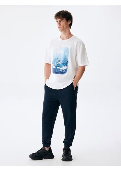 ErkekLogolu Baskılı Beyaz T-shırt indirimleri