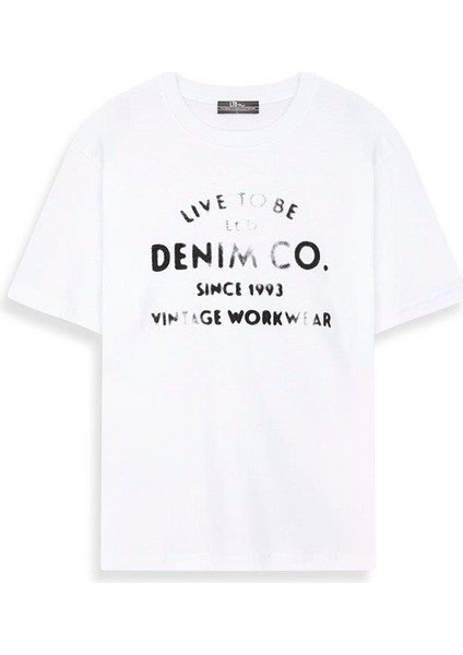 LAYORE Logolu sloganlı Kısa Kollu T-Shirt 1225801156089 modelleri