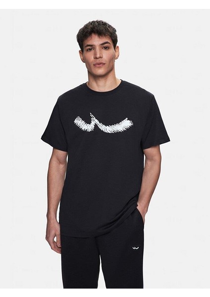 Ronala Siyah Erkek Sıfır Yaka Kısa Kol T-Shirt 1225841766089200