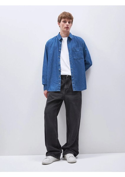 Erkek Jason Rahat Kesim Jean Gömlek indirimleri