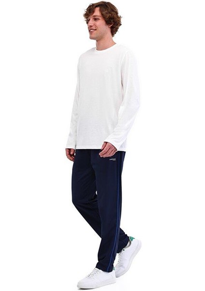 MB Loen 14LJK-130-33 5pr Beyaz Erkek Uzun Kol T-Shirt