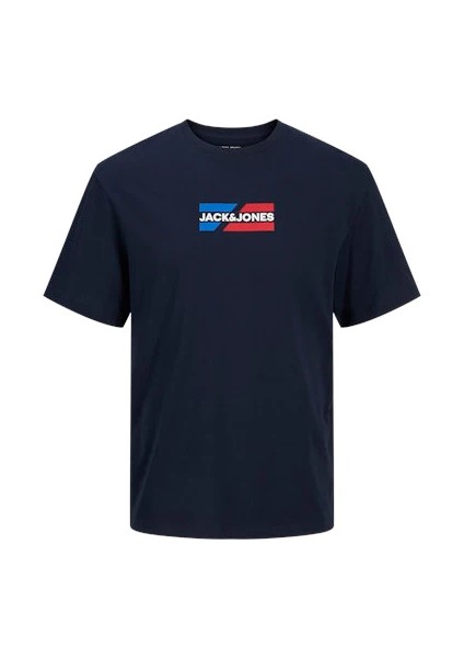 JJECORP GRAPHIC TEE SS O Mavi Erkek Kısa Kol T-Shirt