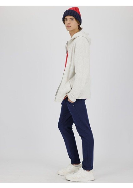 ErkekKapüşonlu Gri Hırka