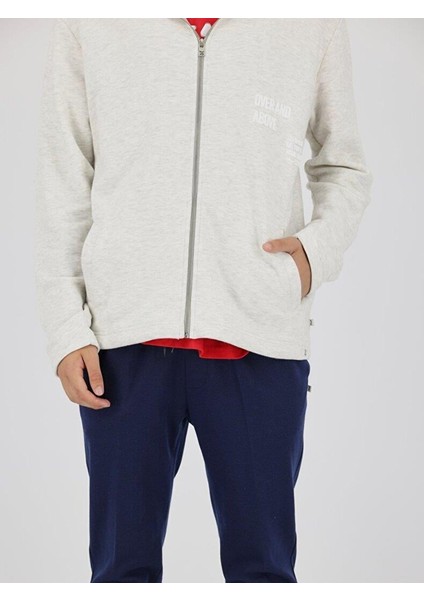 ErkekKapüşonlu Gri Hırka