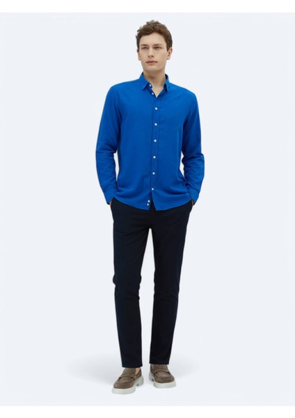 Saks Düz Regular Fit Dokuma Casual %100 Pamuk Gömlek fiyatları