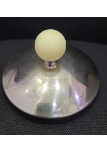 Çaydanlık Demlik Için Plastik Tutmaçlı Metal Gümüş Renk 1 Adet 10CM Kapak