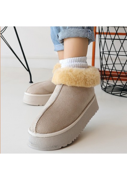 Bej Süet Kadın Düz Bot fırsatları