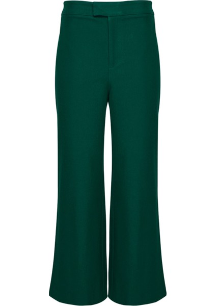 Yeşil Yüksek Bel Culotte Pantolon