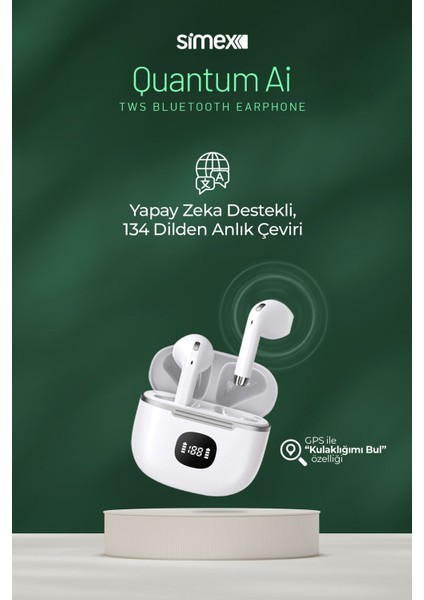 Quantum Aı Tws Bluetooth Kulaklık | 42 Saat Pil, Yapay Zeka Çeviri fiyatları