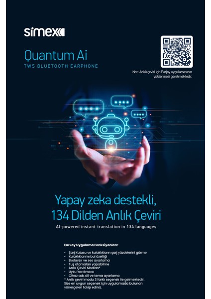 Quantum Aı Tws Bluetooth Kulaklık | 42 Saat Pil, Yapay Zeka Çeviri fırsatları
