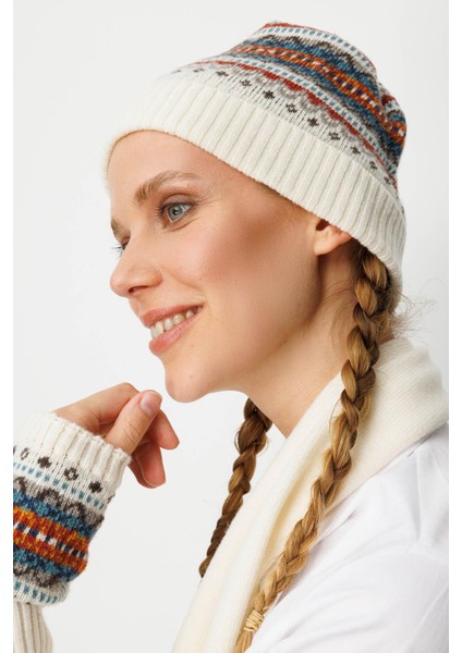 Kadın Jakarlı Yün Eldiven Kemik fırsatları