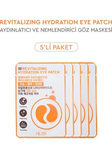 Revitalizing Hydration Eye Patch - Aydınlatıcı ve Nemlendirici Göz Maskesi 5'li