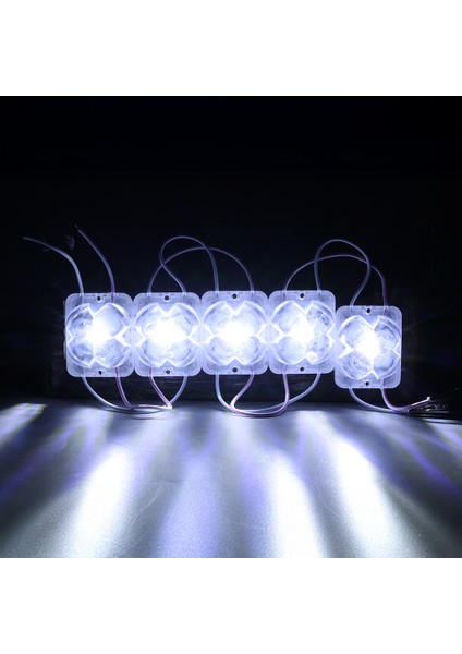 (20 Adet) PM-14711 12 Volt 2 Watt Soğuk Beyaz Yanıp Sönen Çakar 4333-3030 Modül Led 43x33x28mm modelleri