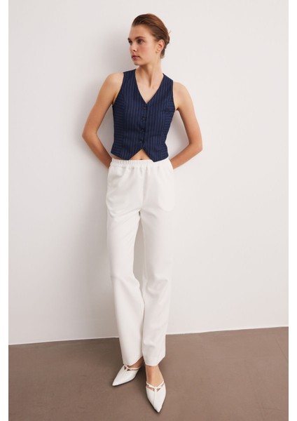 Lacivert Astarsız Çizgili Yelek fiyatları