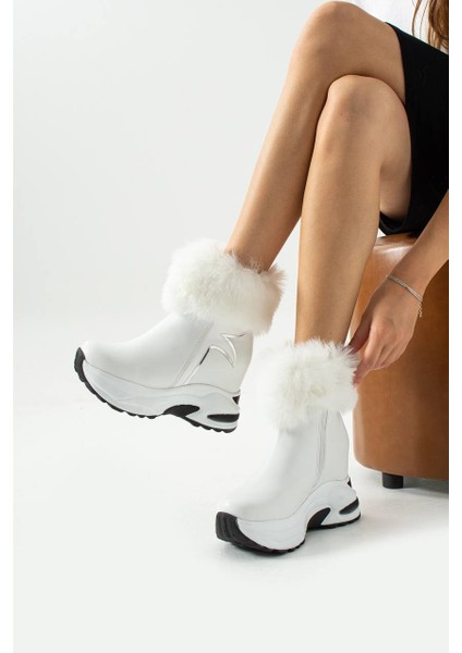 Kadın Gizli Dolgu Kürklü Kışlık Şık Bot