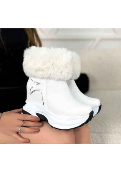 Kadın Gizli Dolgu Kürklü Kışlık Şık Bot modelleri