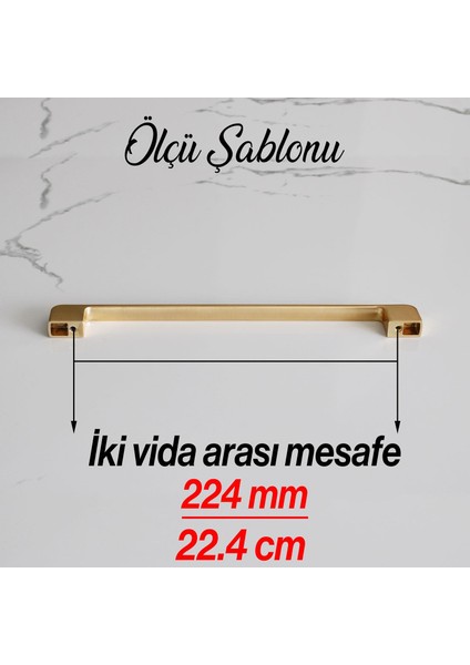 Mobilya Dolabı Çekmece Dolap Kulpları Kapak Kulpu Kulbu Mat Gold Altın 224 mm Metal Kulp fiyatları