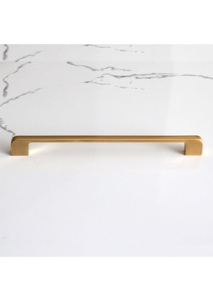 Mobilya Dolabı Çekmece Dolap Kulpları Kapak Kulpu Kulbu Mat Gold Altın 224 mm Metal Kulp modelleri