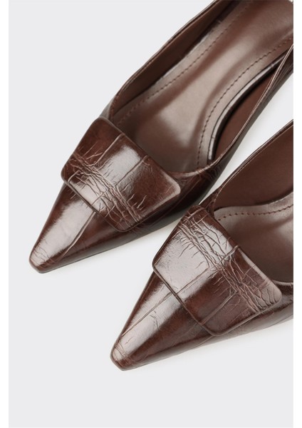 Kahve Kadın Orta Topuk Ayakkabı fırsatları