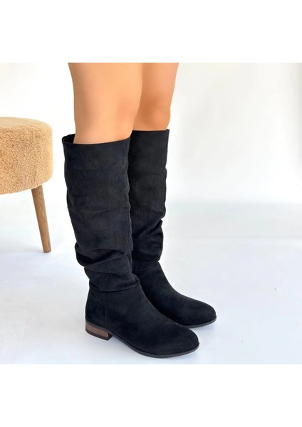 Winda Siyah Süet Körüklü Çizme fırsatları
