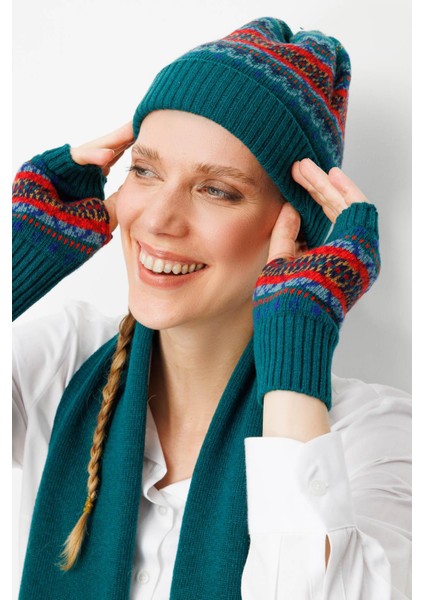 Kadın Jakarlı Yün Eldiven K.ö.başı fiyatları