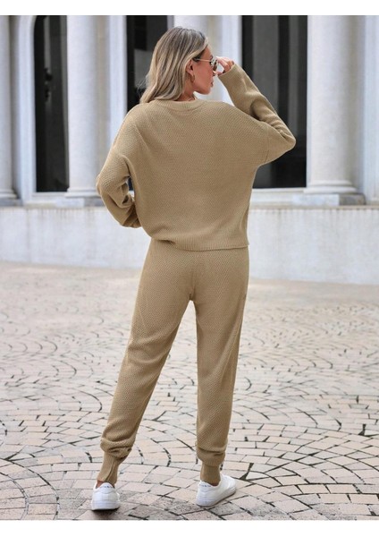 Kadın Rahat Kalıp Örgü Triko Tasarım Takım modelleri
