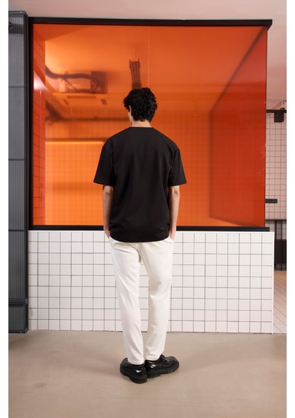 Gmg Fırenze Bisiklet Yaka Siyah Erkek T-Shirt GU25MSS03022