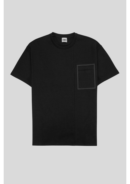 Gmg Fırenze Bisiklet Yaka Siyah Erkek T-Shirt GU25MSS03022