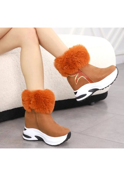 Kadın Gizli Dolgu Kürklü Kışlık Şık Bot modelleri