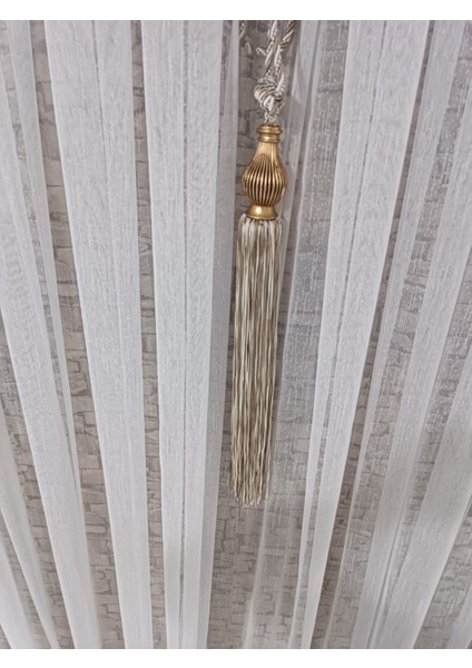 Şantuk Tül Perde Ağır Gremajlı Ütü Istemez Kırışmaz 1/3 Pileli