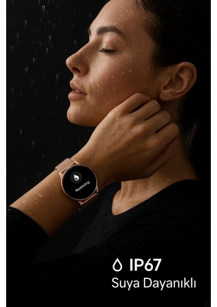 Reeder S19 Max Pro S Uyumlu Şık Kadın Akıllı Saat – Su Geçirmez, Yuvarlak Çelik Kasa, Metal Kordon fırsatları