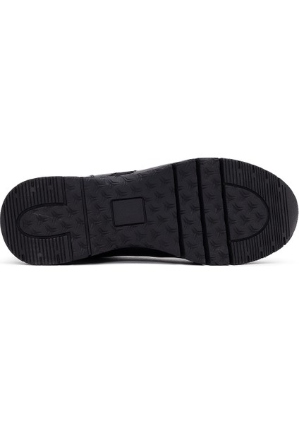 Kadın Siyah Bağcıklı Kalın Tabanlı Deri Sneaker 25AFD412914 fırsatları