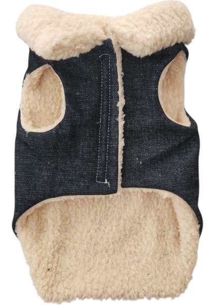 Kedi Köpek Kıyafeti Welsoft Dolgulu Kot Ceket Yelek